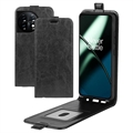 OnePlus 11 Vertikale Flip Case mit Kartensteckplatz - Schwarz