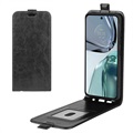 Motorola Moto G62 5G Vertikale Flip Case mit Kartensteckplatz - Schwarz