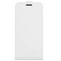 iPhone 13 Vertikales Flip Hülle mit Kartensteckplatz - Weiß