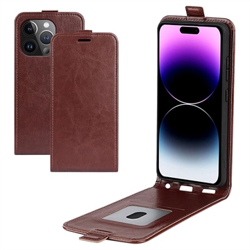 iPhone 15 Pro Max Vertikale Flip Case - Braun