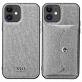 Vili T iPhone 12 Mini Hülle mit Magnetischer Geldbörse - Grau