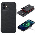 Vili T iPhone 12/12 Pro Hülle mit Magnetischer Geldbörse - Schwarz