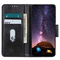 Vintage Series Samsung Galaxy A22 5G, Galaxy F42 5G Wallet Hülle - Schwarz