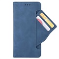 Vintage Series Motorola Moto G 5G Plus Schutzhülle mit Kartensteckplatz - Blau
