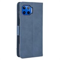 Vintage Series Motorola Moto G 5G Plus Schutzhülle mit Kartensteckplatz - Blau