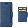 Vintage Series Motorola Moto G 5G Plus Schutzhülle mit Kartensteckplatz - Blau