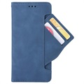 Vintage Series Samsung Galaxy M12 Schutzhülle mit Kartensteckplatz - Blau