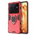 Vivo X80 Pro Hybrid Hülle mit Ringhalter - Rot