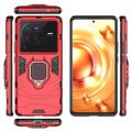 Vivo X80 Pro Hybrid Hülle mit Ringhalter - Rot