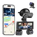 W3 Vier Objektive WiFi Dash Cam und Rückfahrkamera - 2K Nachtsicht, GPS, Kollisionserkennung - Schwarz