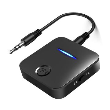 WB5 2-in-1 Bluetooth 5.0 Bluetooth-Sender und -Empfänger für TV, PC, Auto - Schwarz