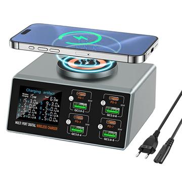 WLX-X9S 9-in-1-Desktop-Ladestation - 140W, USB-C, USB-A & kabelloses Laden