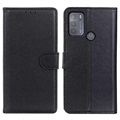 Motorola Moto G50 Wallet Hülle mit Magnetverschluss - Schwarz