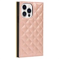 iPhone 13 Pro Max Wallet Hülle mit Schminkspiegel - Roségold