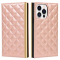 iPhone 13 Pro Max Wallet Hülle mit Schminkspiegel - Roségold