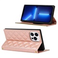 iPhone 13 Pro Max Wallet Hülle mit Schminkspiegel - Roségold
