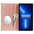 iPhone 13 Pro Max Wallet Hülle mit Schminkspiegel - Roségold