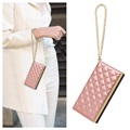 iPhone 13 Pro Max Wallet Hülle mit Schminkspiegel - Roségold