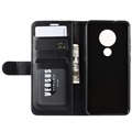 Nokia 6.2/7.2 Wallet Schutzhülle mit Magnetverschluss - Schwarz