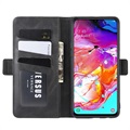 Samsung Galaxy A20s Wallet Schutzhülle mit Magnetverschluss - Schwarz