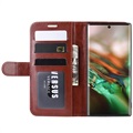 Samsung Galaxy Note10 Wallet Schutzhülle mit Magnetverschluss - Braun