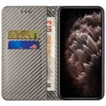 Samsung Galaxy S22 5G Wallet Schutzhülle - Karbonfaser - Grau