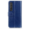 Sony Xperia 1 III Wallet Schutzhülle mit Magnetverschluss - Blau