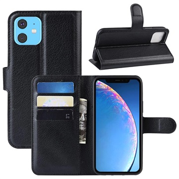 iPhone 11 Wallet Schutzhülle mit Magnetverschluss - Schwarz