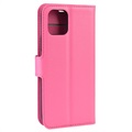 iPhone 11 Wallet Schutzhülle mit Magnetverschluss - Hot Pink