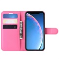 iPhone 11 Wallet Schutzhülle mit Magnetverschluss - Hot Pink