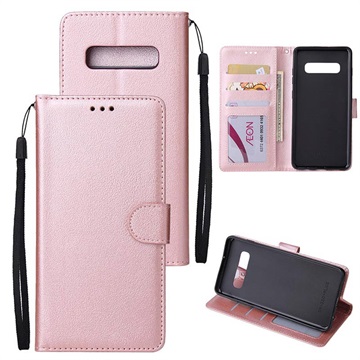 Samsung Galaxy S10+ Wallet Hülle mit Stand-Funktion - Roségold