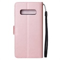 Samsung Galaxy S10+ Wallet Hülle mit Stand-Funktion - Roségold