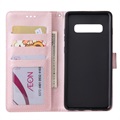 Samsung Galaxy S10+ Wallet Hülle mit Stand-Funktion - Roségold