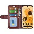 Google Pixel 7 Wallet Schutzhülle mit Magnetverschluss - Braun