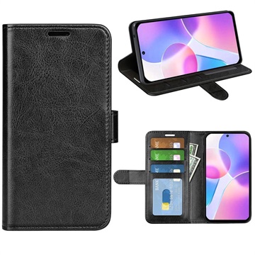 Honor X40i Wallet Schutzhülle mit Magnetverschluss - Schwarz