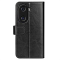 Honor X40i Wallet Schutzhülle mit Magnetverschluss - Schwarz
