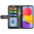 Samsung Galaxy M13 Wallet Schutzhülle mit Magnetverschluss - Schwarz