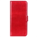 Samsung Galaxy S22 Ultra 5G Wallet Schutzhülle mit Magnetverschluss - Rot