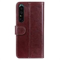 Sony Xperia 1 IV Wallet Hülle mit Magnetverschluss - Braun