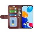 Xiaomi Redmi Note 11/11S Wallet Hülle mit Magnetverschluss - Braun