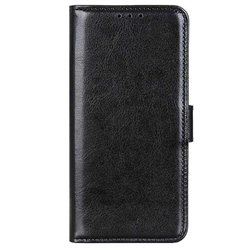 iPhone 15 Wallet Hülle mit Magnetverschluss - Schwarz