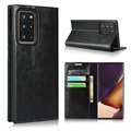 Samsung Galaxy Note20 Ultra Lederhülle mit Geldbörse - Schwarz