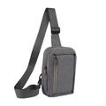 Wasserfeste Handytasche aus Nylon für Brust und Schulter - passend für 6.5"- 7.2" Handys - Dunkelgrau