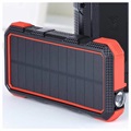 Wasserbeständige Solar Powerbank/Qi Ladegerät - 20000mAh - Rot