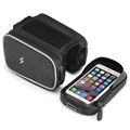 Wasserdichte Rahmentasche mit Abnehmbar Smartphone Etui SZ-009 - Schwarz