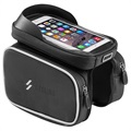 Wasserdichte Rahmentasche mit Abnehmbar Smartphone Etui SZ-009 - Schwarz