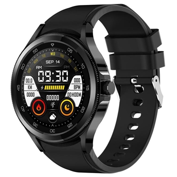 Wasserdichte Sport Smartwatch mit Herzfrequenz DS20 - Schwarz