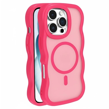 iPhone 16 Pro Max Wellenkante Magnetische Hybridhülle - Hot Pink