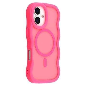iPhone 17 Wellenkante Magnetische Hybridhülle - Hot Pink