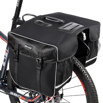 West Biking YP0707238 30L wasserdichte Fahrradtasche für Hinterrad - Schwarz